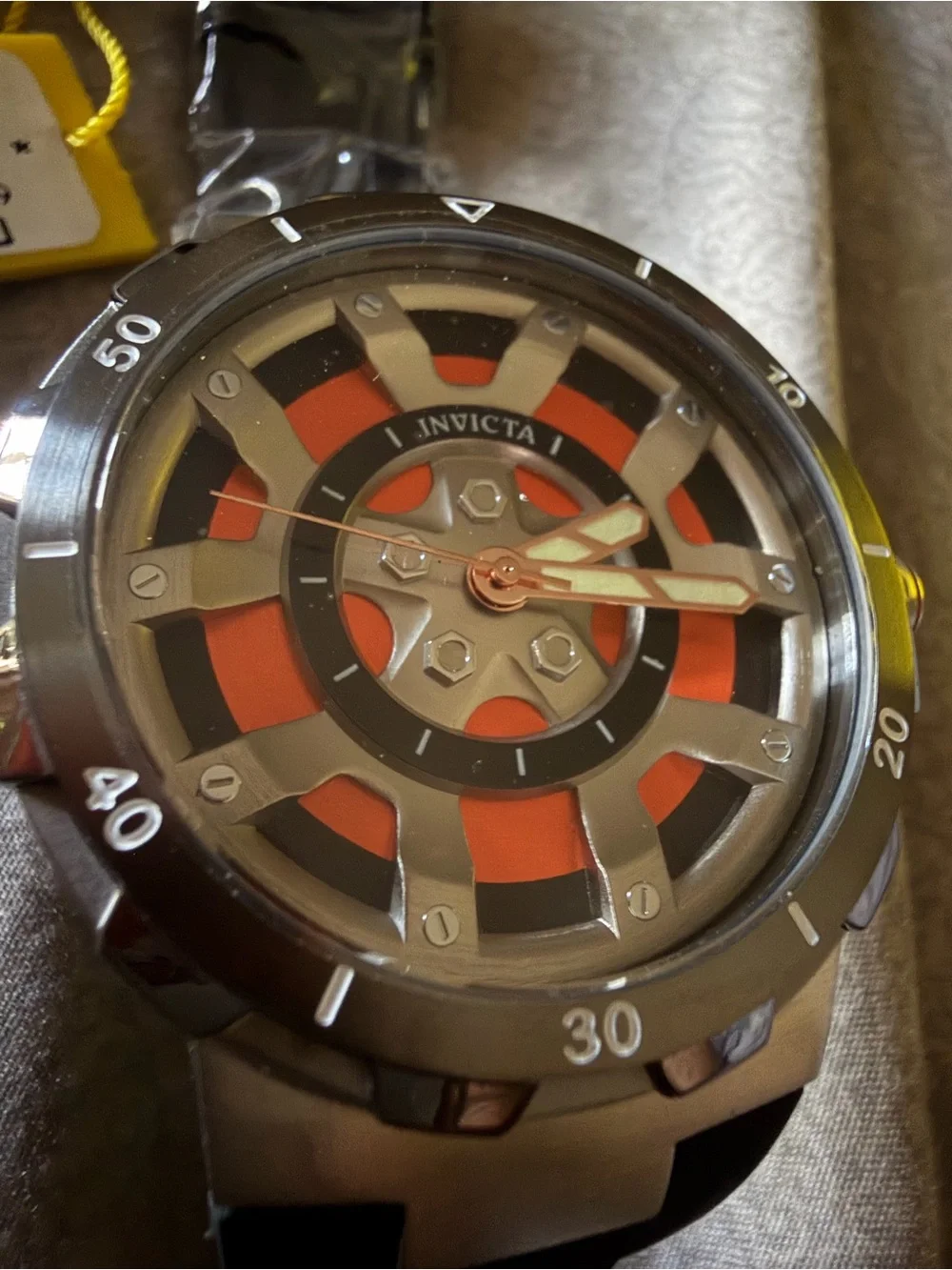 Invicta Racing Stint Master Men's Watch - Black & Orange